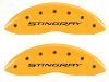 C7 Corvette Caliper Covers with STINGRAY Logo Yellow Powder Coat